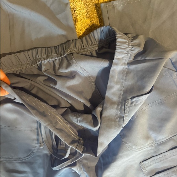 Men's Blue Drawstring Pants - Picture 2 of 4